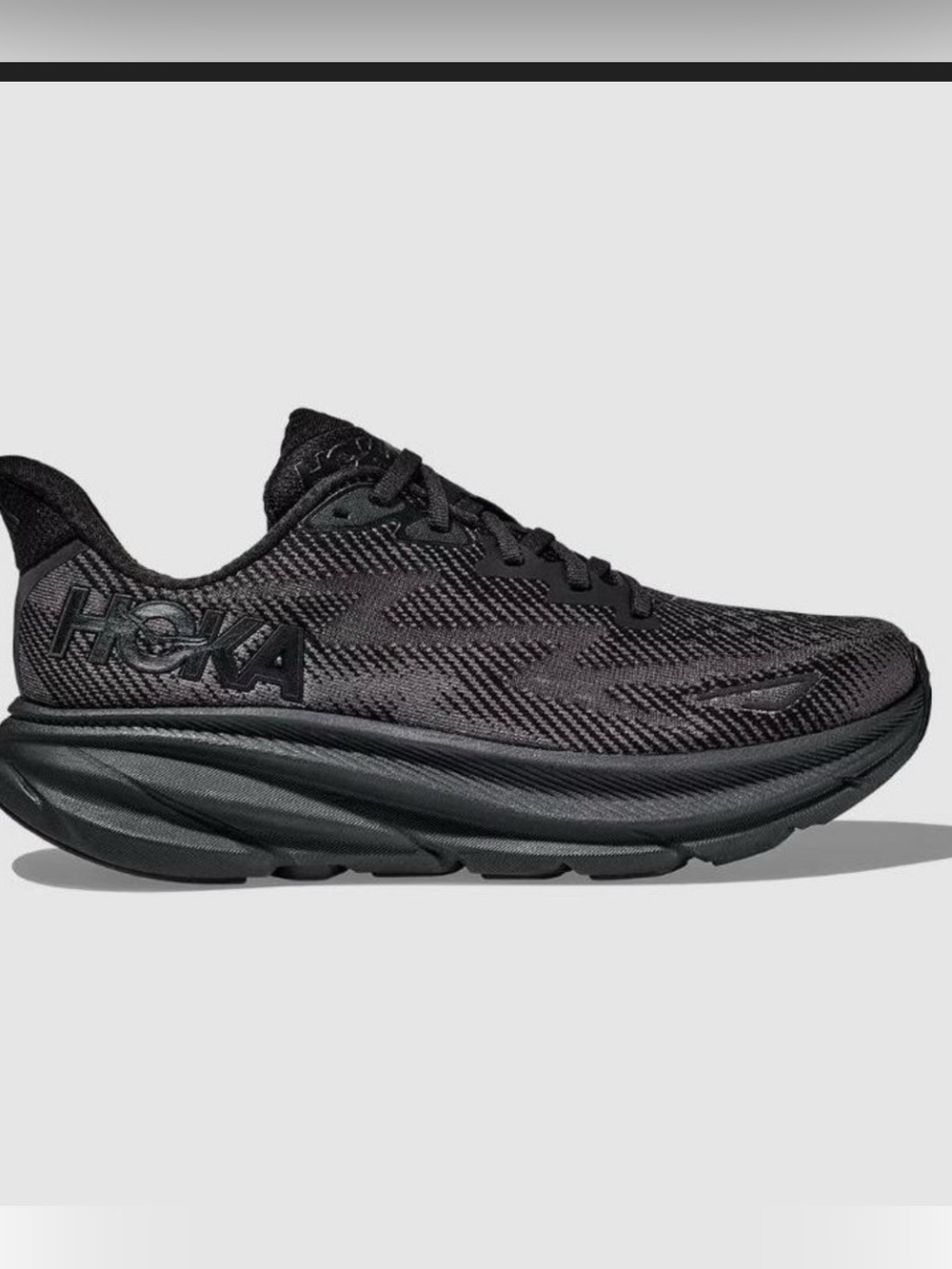 Hoka Men's All-Black Cushioned Trainer Size 10